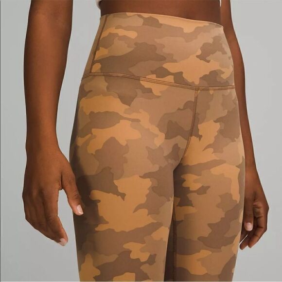 NWT Lululemon Align High-Rise Pant 25" Heritage 365 Camo Beige Size 16 - Picture 4 of 11